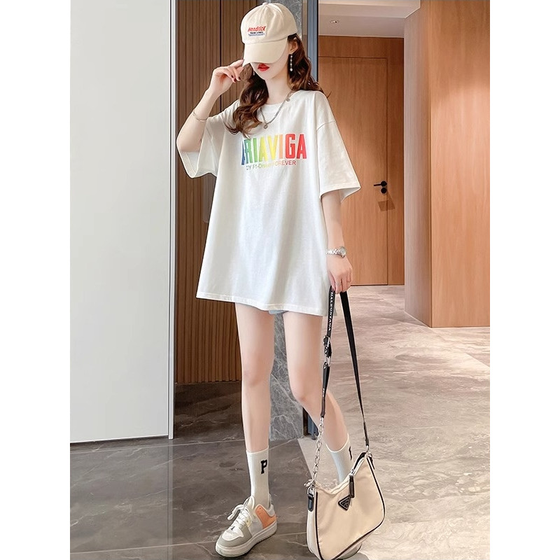 คอกลม  เนื้อนุ่มคุณภาพสูง เสื้อยืดแขนสั้นผู้หญิงลายเซเลปอินเทอร์เน็ตสุดฮิต ราคา ถูกที่สุด ดีลบีเคเค แกลเลอรีภาพที่ 5