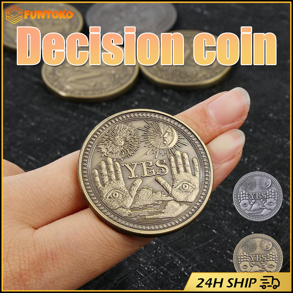 สินค้ามีคุณภาพ เหรียญช่วยตัดสิน yes or no ขนาด4ซม.Lucky Decision Coin เหรียญที่ระลึก เหรียญใช่ ไม่ใช