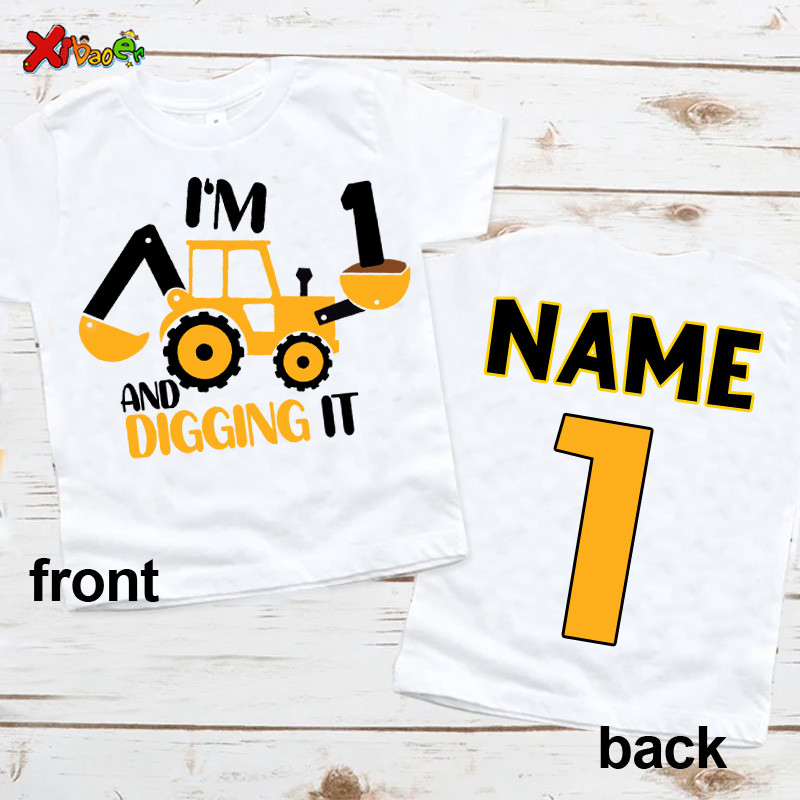 เสื้อวันเกิดก่อสร้างเด็กชาย T เสื้อ Dump รถบรรทุกเสื้อวันเกิดรถขุดเสื้อวันเกิดเด็กวัยหัดเดินเด็กทารก 3rd วันเกิด Im 4 ราคา ถูกที่สุด ดีลบีเคเค แกลเลอรีภาพที่ 3