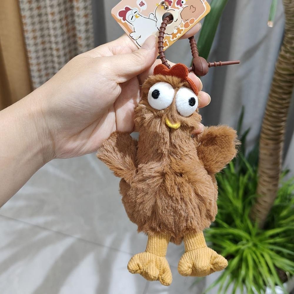 พวงกุญแจตุ๊กตาไก่ ขนาด 12 ซม. สำหรับตกแต่งกระเป๋า Lisar - รูปที่ 4