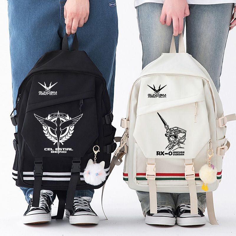 [คลังสินค้าพร้อม] Xiuluo Gundam Mobile Suit Middle Schoolbag Backpack Male Large- Capacity High School Student Casual Backpack Exchange
