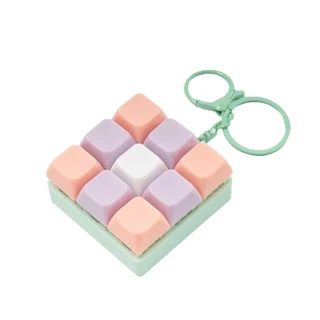 WILLUCK คีย์บอร์ดเกมพวงกุญแจ, Fidget Decompression ปุ่ม DIY ปุ่มกด 9 คีย์บอร์ดของเล่น, Anti Stress Finger ความเครียดบรรเทากระเป๋าสร้างสรรค์จี้ชายหญิง