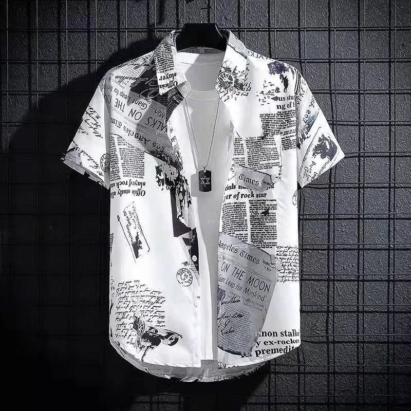 Maisida เสื้อแขนสั้นลายดอก สไตล์ฮาวาย ทรงหลวม thumbnail 7