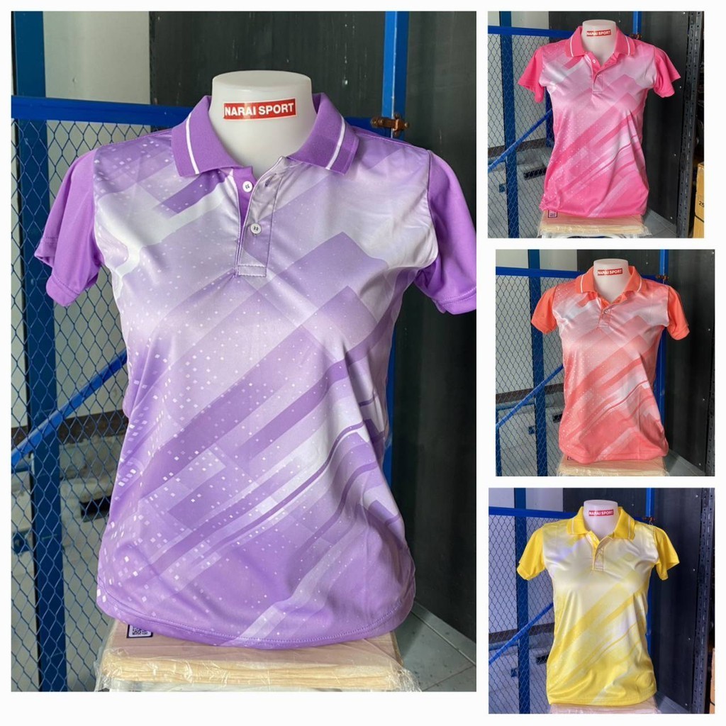 ซื้อ *ของแท้ส่งไว*เสื้อ SPORT DAY  เสื้อกีฬาหญิง เสื้อคอปกหญิง  NR305 ** ทรงเข้ารูปเวลาสั่งให้สั่งเผื่อไซด์***