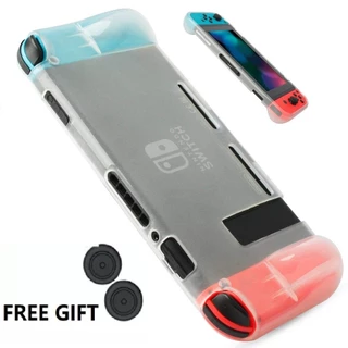 เคส Nintendo Switch,เคส TPU แบบนุ่มสําหรับ Nintendo Switch OLED / V1 พร้อมหมวก Thumb Grip 2 ชิ้น