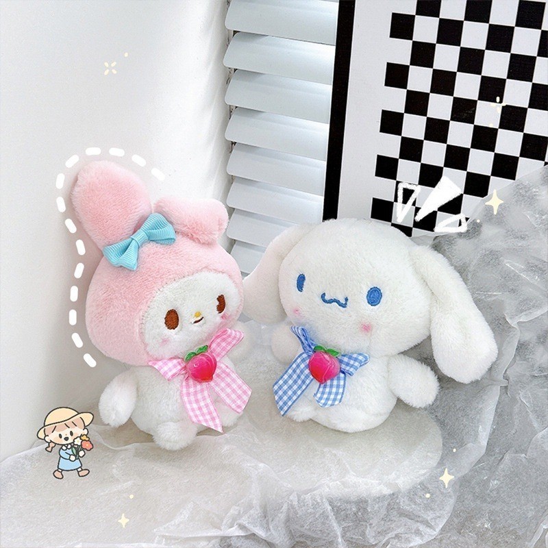 พวงกุญแจ Kuromi Melody พวงกุญแจเด็กของเล่นตุ๊กตา Kawaii Pompom Purin พวงกุญแจจี้พวงกุญแจผู้หญิงของขวัญ - รูปที่ 4