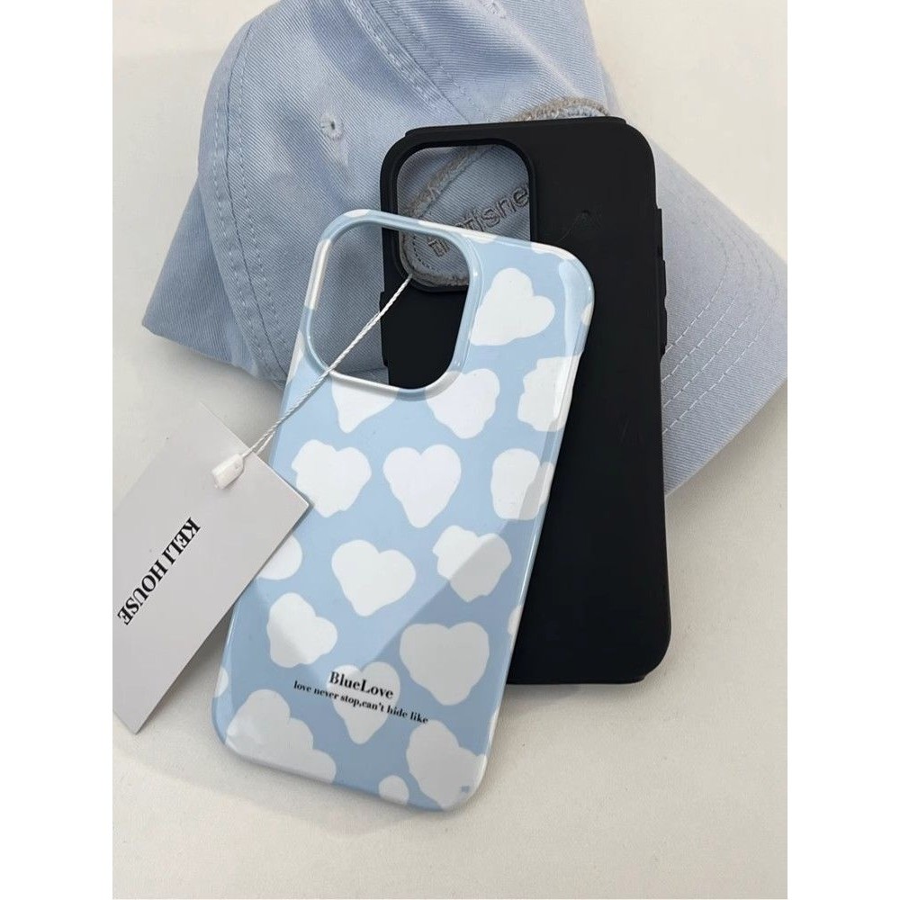 Blue Bottom Love เคสโทรศัพท์เหมาะสําหรับ iPhone15promax XS XR XSMAX 11 12 13 14 15 7 8plus 12pro 14p
