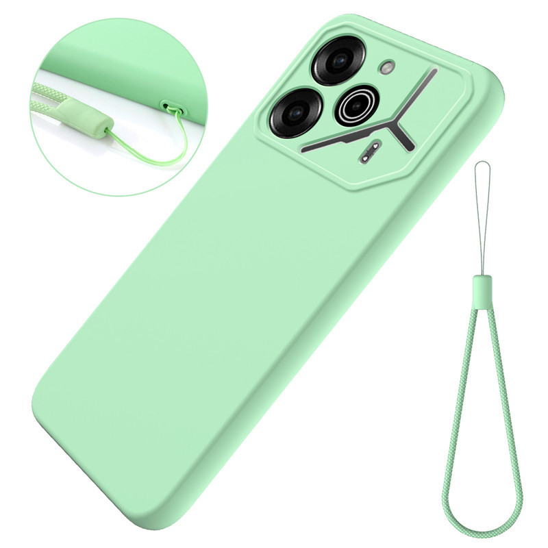 สําหรับ Tecno Pova 6, 6 Pro เคส ELVEV นิ่ม พรีเมี่ยม ซิลิโคนเหลว สายรัด พร้อม Flocking ภายใน