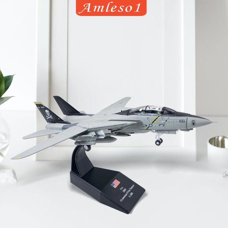 [Amleso1] โมเดลเครื่องบินรบอัลลอย F14 พร้อมขาตั้ง สําหรับของขวัญ ปาร์ตี้