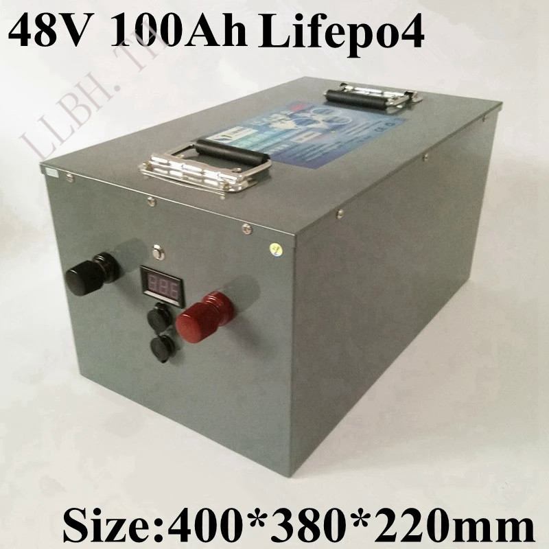 48 V 3000 W Battery for Electric Bike 48V 100AH Battery Pack Lifepo4 BMS for 5000w UPS Scooter Bike 
