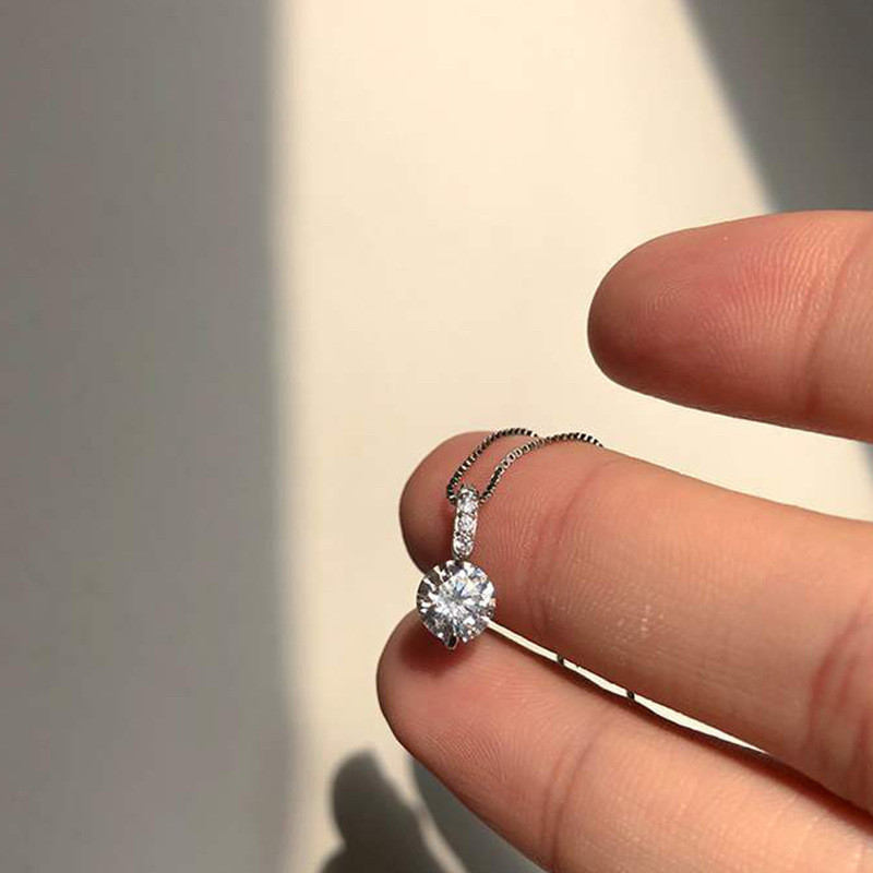 💎ส่งไวจากไทย💎 สร้อยคอ หยดน้ำ สไตล์ญี่ปุ่นและเกาหลี จี้เพชรประกาย โซ่ สวย หรู N180
