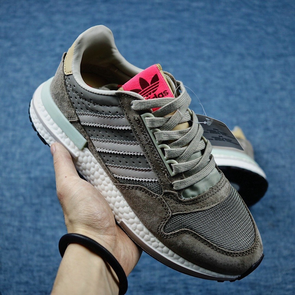 Adidas Originals zx500 RM รองเท้าผ้าใบ ลําลอง สีเทา สําหรับผู้ชาย ผู้หญิง เหมาะกับการวิ่ง