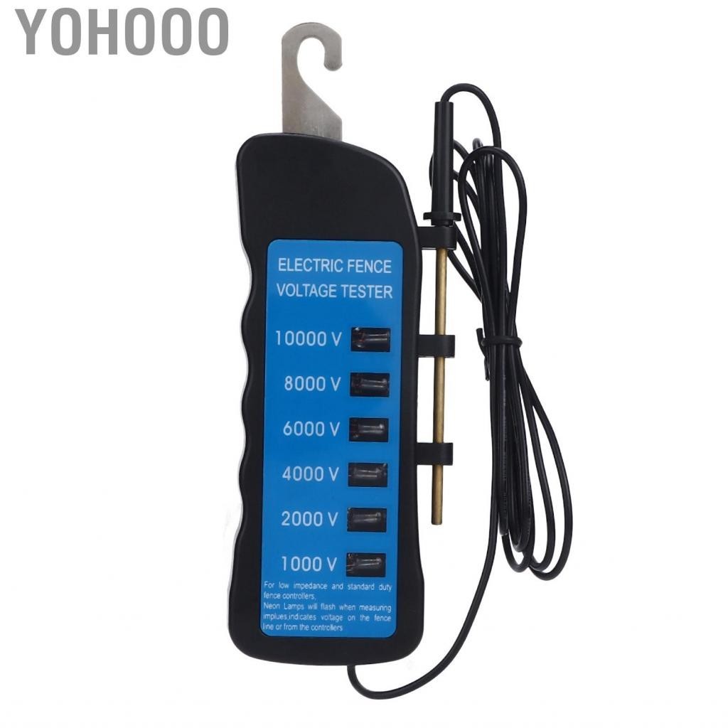 Yohooo Electric Fence Tester Voltage Volt Meter With 6pcs Light