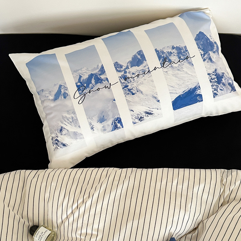 ปลอกหมอน ผ้าฝ้าย 1000TC 100% พิมพ์ลายแมว และสัตว์ ขนาด 48*74 ซม. 1 ชิ้น - รูปที่ 2