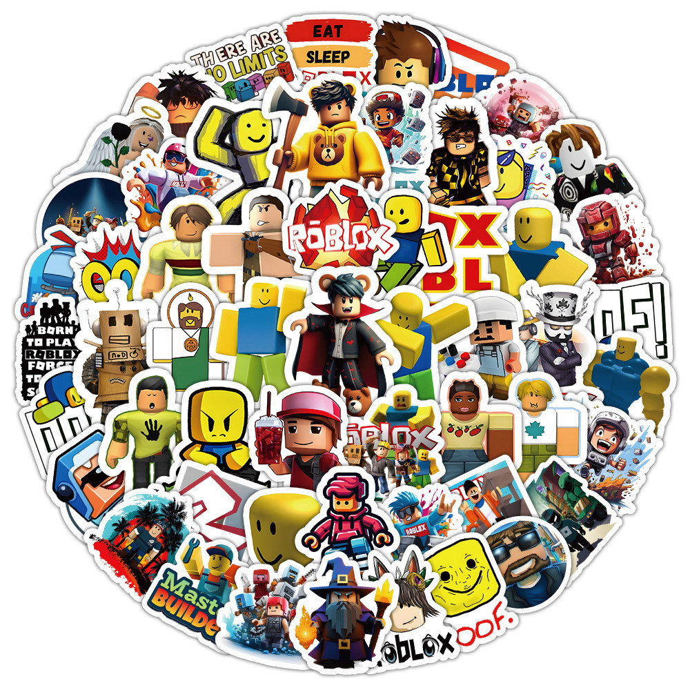 100PCS Hot Game Roblox Graffiti สติ๊กเกอร์สําหรับหมวกกันน็อคจักรยานบัญชีมือกล่องดินสอ Decals LanLanStickersWorld