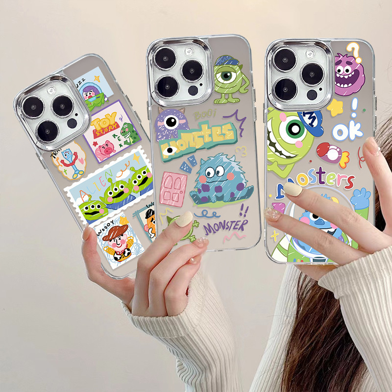 น่ารัก Toy Story Buzz Lightyear Monster ฝาครอบเลนส์โลหะสำหรับ IPhone 11 13 15 12 14 Pro Max XR 7Plus 8Plus 7 8 X XS Max - รูปที่ 3