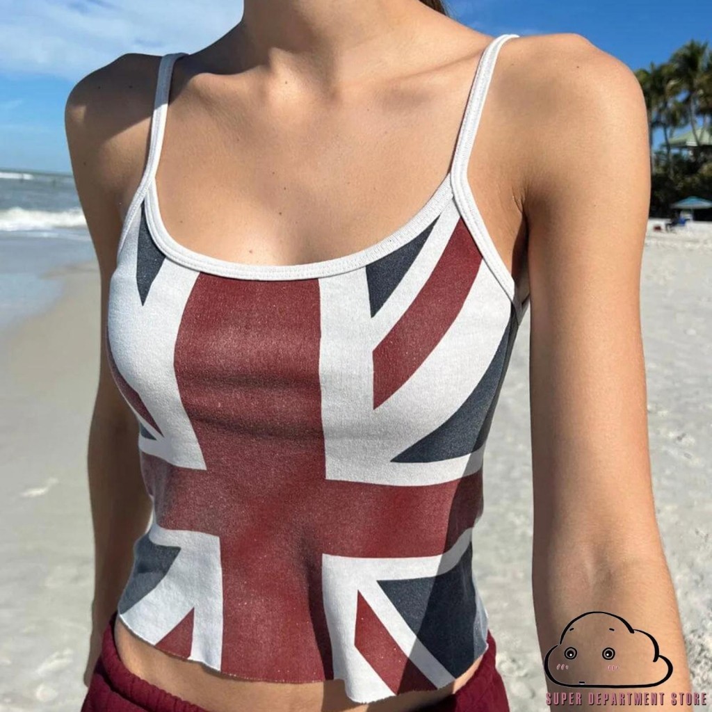 Super- เสื้อครอป แขนกุด เปิดหลัง สายคล้องสปาเก็ตตี้ เข้ารูป สําหรับผู้หญิง