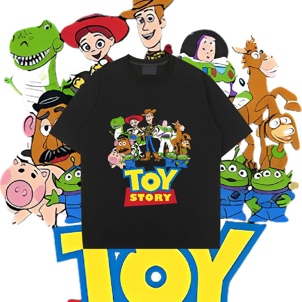 💥Flash Sale💥Toy Story เสื้อ  อนิเมะ คลาสสิค วินเทจ ท็อปส์ คอกลม หลวม ขนาดบวก ถนน สไตล์