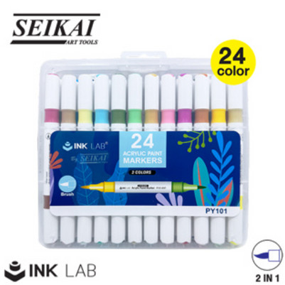ชุดปากกาอะคริลิค 24ด้าม 48สี INKLAB