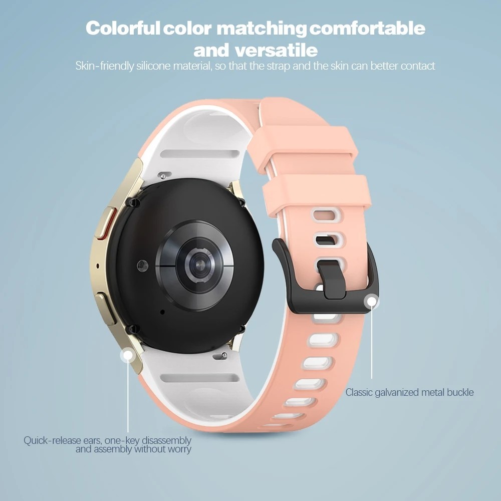 สายนาฬิกาข้อมือซิลิโคน สําหรับ Samsung Galaxy Watch 6 5 4 40 มม. 44 มม. Galaxy Watch 6/4 Classic 43 มม. 47 มม. 42 มม. 46 มม. 5Pro 45 มม.