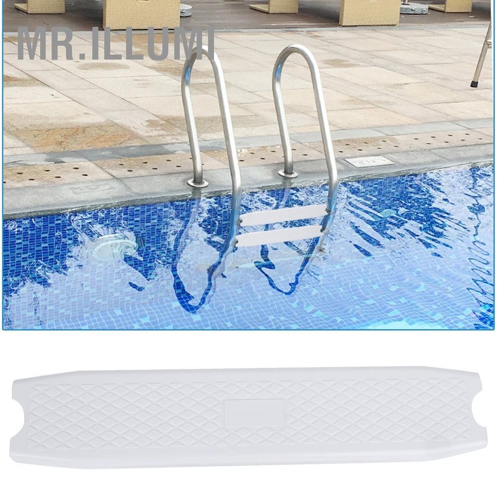 MR.ILLUMI สระว่ายน้ำบันไดกันลื่นพลาสติกขั้นตอนเปลี่ยนอุปกรณ์เสริมเหยียบสีขาว