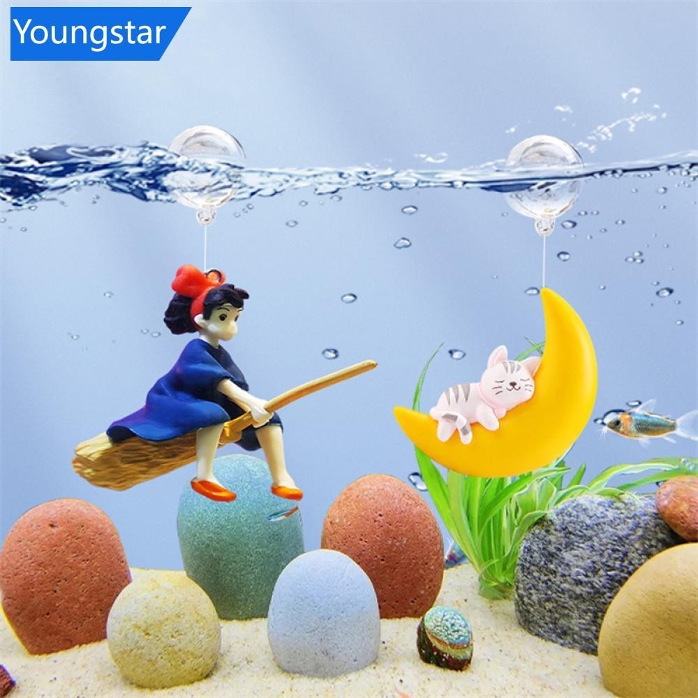 [ForeverYoung ] 1 PC การ ์ ตูนลอย Aquarium เครื ่ องประดับอุปกรณ ์ เสริมที ่ น ่ าสนใจอะนิเมะรูปตกแต ่ งถังปลาภูมิทัศน ์ ตกแต ่ งของเล ่ น E6S8