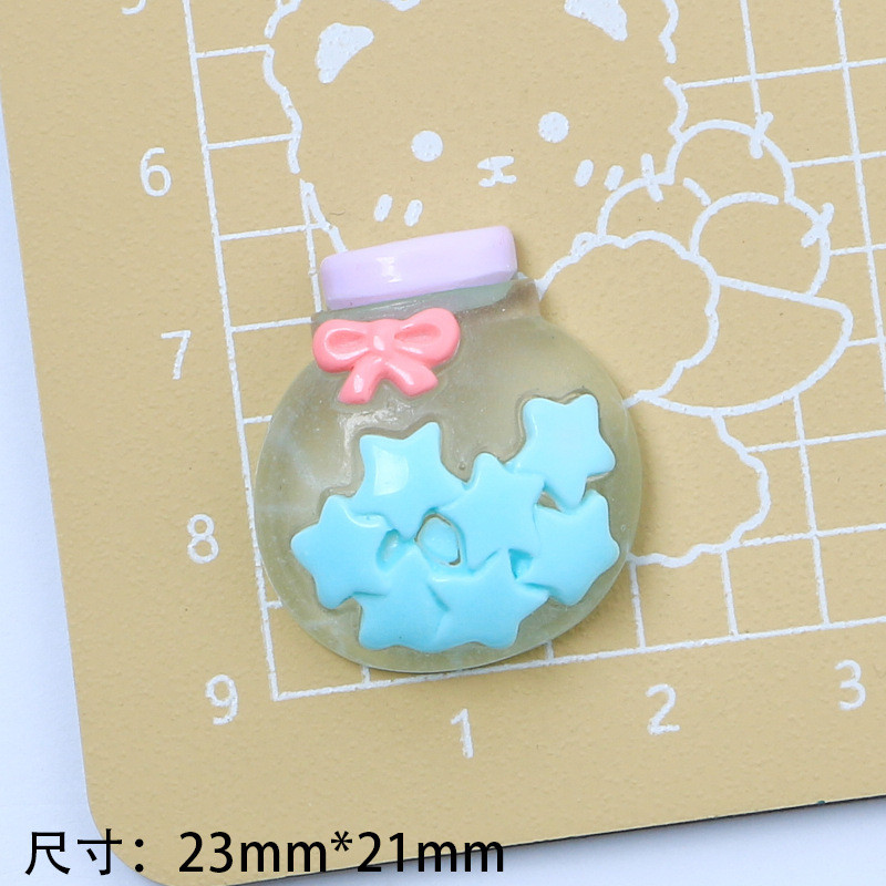 [3 @] Luminous Multicolor Wishing ขวดการ์ตูนครีมกาวอุปกรณ์เสริม Hole รองเท้าหัวเข็มขัดวัสดุเรซิ่นอุปกรณ์เสริม diy เครื่องประดับคลิปผม XD