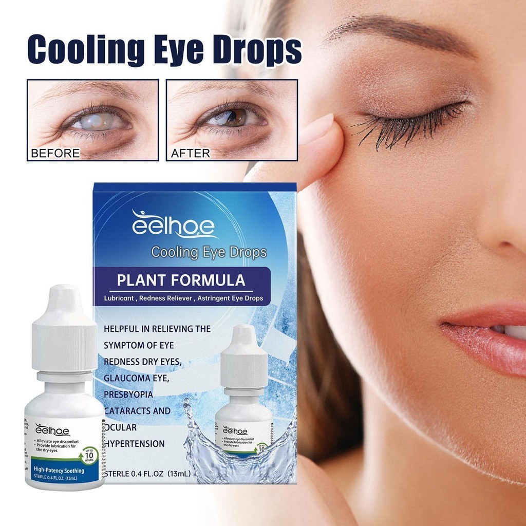 Eye Relief Eye Drops ยาหยอดตาธรรมชาติสําหรับตาแห ้ งหล ่ อลื ่ น Moisturizing Plant Cooling บรรเทา Redness &amp; demebth demebth