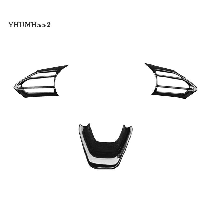 [yhumh002 ]Car Piano Black Steering Wheel Decorative Cover Trim Sticker