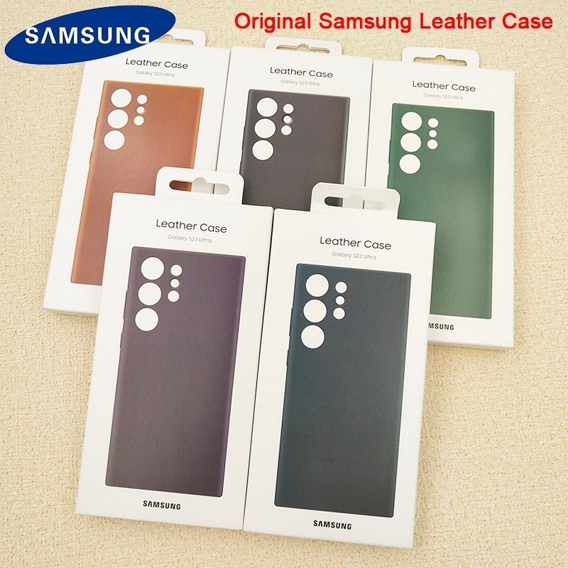 Original Samsung Leather Case Full Protective ECO-Leather Cover สําหรับ Galaxy S22 ULTRA/S23 ULTRA