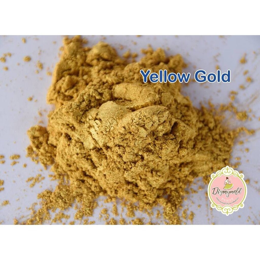 ผงสีทำสบู่ เกรดเครื่องสำอาง Yellow Gold