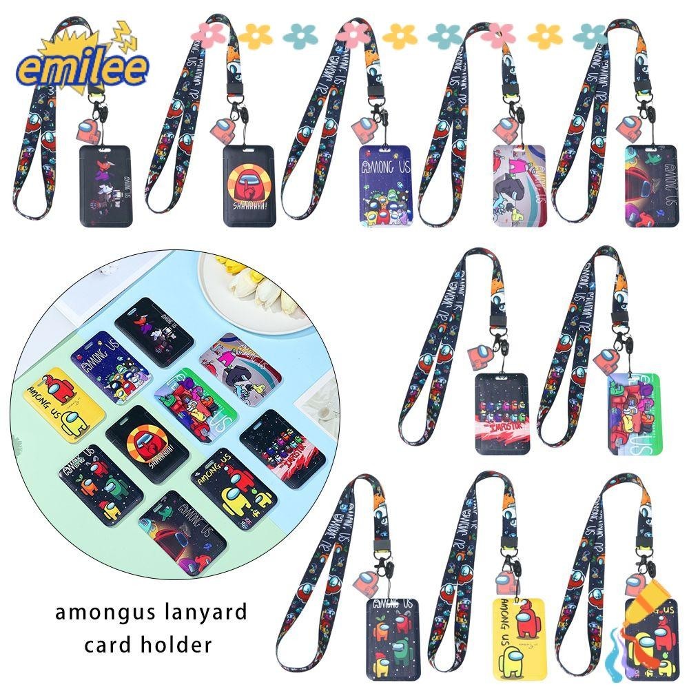 Emilee Card Holder Badge Neck Strap With Lanyard Neck Strap Bus Card Cover Space Werewolf kill