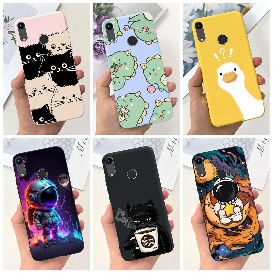 Huawei Y6s (2019) แมวน่ารักไดโนเสาร์นักบินอวกาศการ์ตูน Jelly Casing Huawei Y6s Y 6S 2019 JAT-LX3 JAT-L29 JAT-LX1 เคสโทรศัพท์ซิลิโคนอ่อนนุ่ม