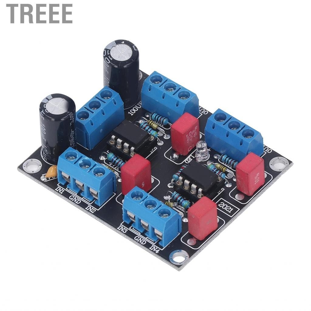 Treee DC Chip Driver Board NE5532 5W 12V15V 4 Channel Preamplifier Motor