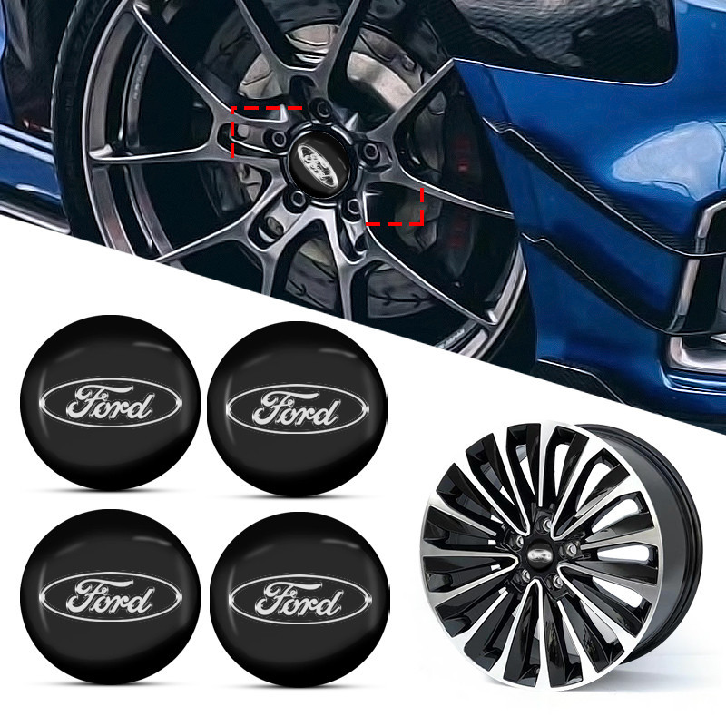 4 ชิ้น 56 มิลลิเมตรรถศูนย์ล้อ Hub Cap Badge Emblem Decal สติกเกอร์ล้อสําหรับ Ford Focus Mk3 Fiesta M