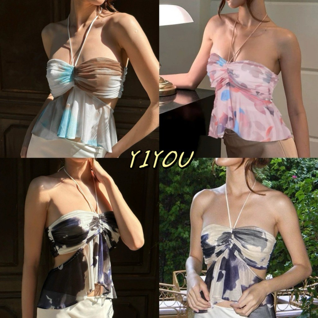 YIYOU พร้อมส่งในกรุงเทพ เสื้อแขนกุดคอเต่าสไตล์ใหม่ เสื้อเกาะอกฤดูร้อนของผู้หญิง RR040