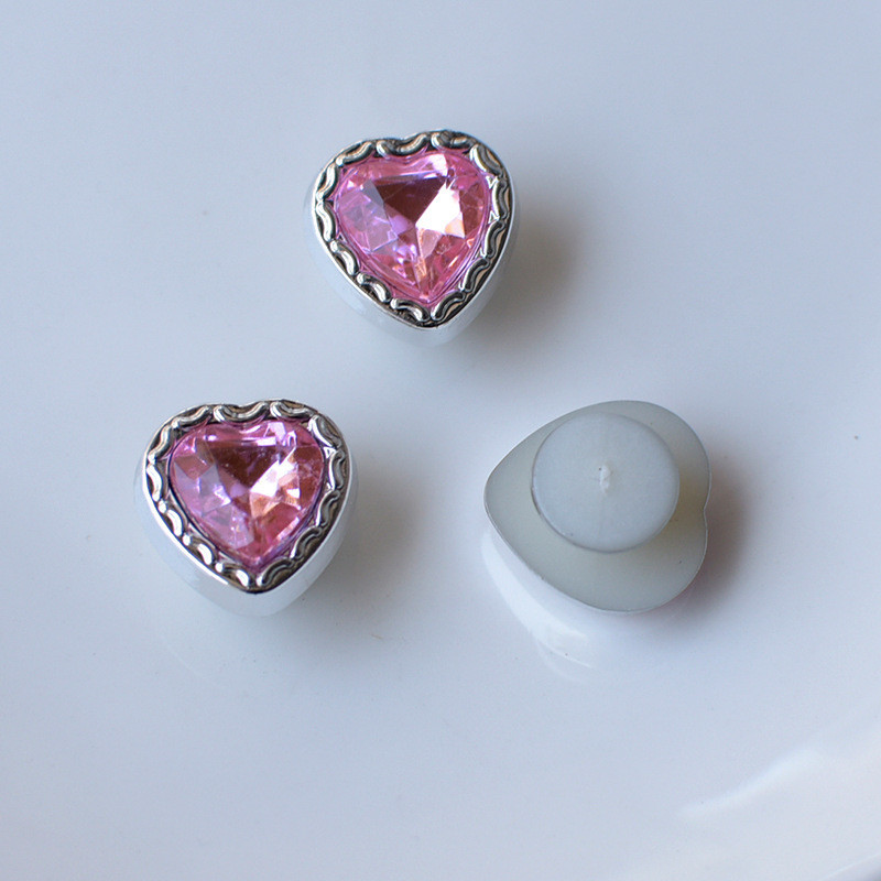 1pcs ดอกไม้มุก Electroplated Love เพชรตกแต่งหัวเข็มขัด DIY Jibitz INS รองเท้า Accessorie น่ารักอุปกรณ์เสริมรองเท้าหัวเข็มขัดตกแต่ง
