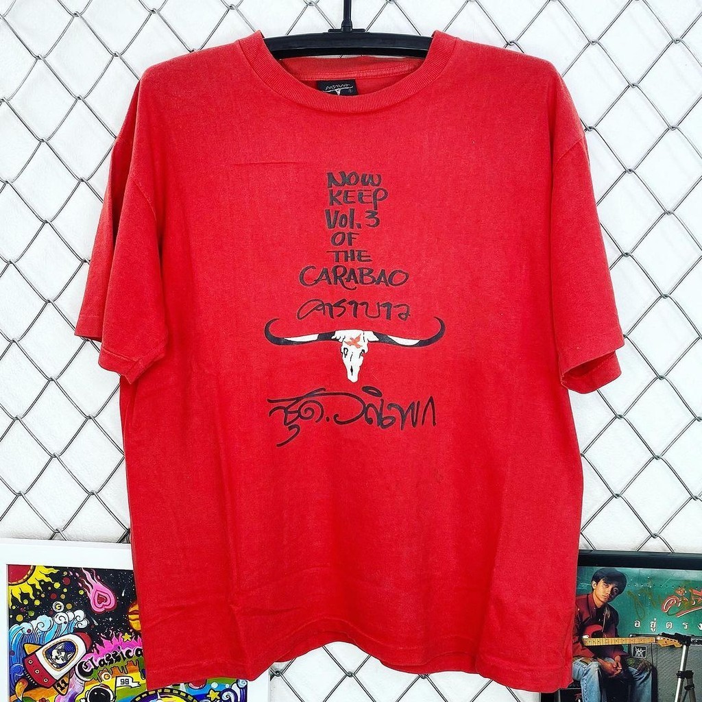 [100% Cotton] 【พร้อมส่ง】 เสื้อเก่าลิขสิทธิ์แท้ของวง จากอัลบั้ม วณิพก คาราบาว เสื้อยืด