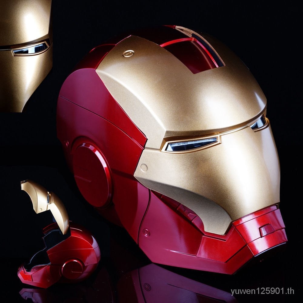 หมวกกันน ็ อค Iron Man MK7 1 หน ้ ากากสามารถเปิดได ้ สามารถเรืองแสงเด ็ กของขวัญรุ ่ นคอสเพลย ์ Props