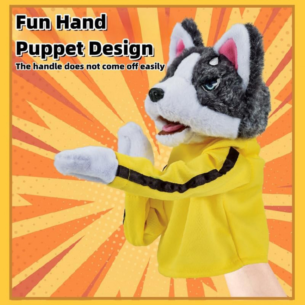 Yl Kung Fu สัตว์ของเล่น Husky ถุงมือสุนัข Interactive Hand Puppet , Prank ตุ๊กตาสัตว์ Boxer Puppet ,ขี้เล่นสุนัขเล่นการเล่าเรื่อง, การสอน, บทบาท Pla