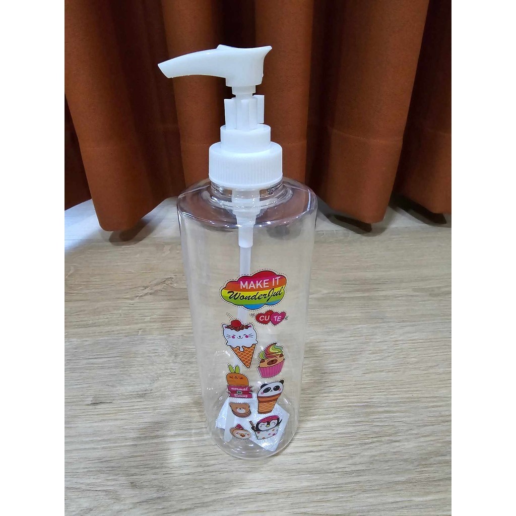 ขวดปั๊มเปล่า 500 ML ขวดหัวปั๊ม ขวดปั๊มพลาสติก ขวดปั๊ม ขวดปั๊มสบู่เหลวเปล่า สําหรับใส่สบู่ แชมพู ของเหลว เจลอาบน้ํา