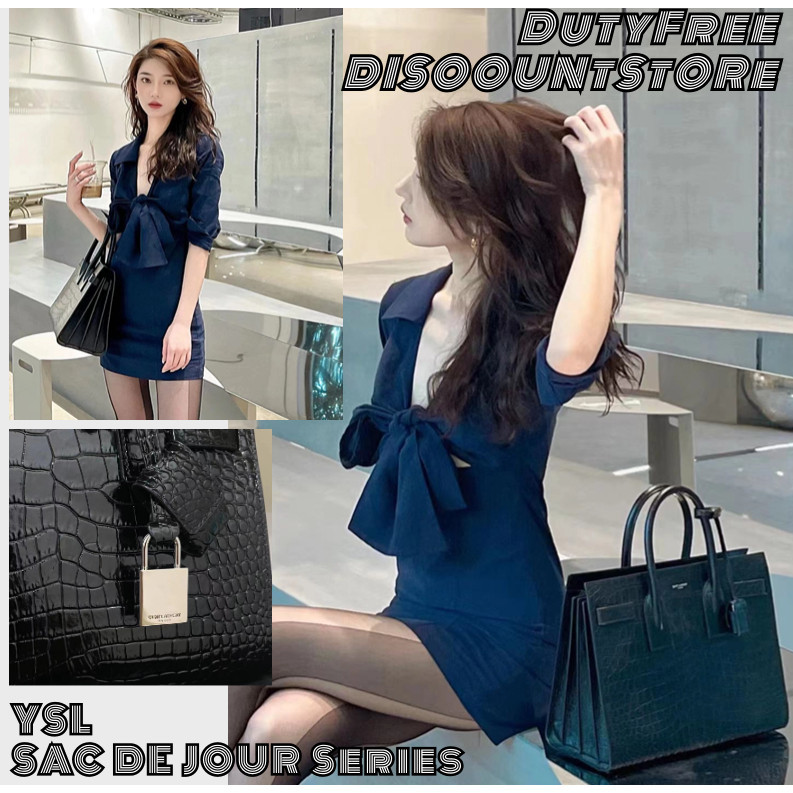 YSL/Yves Saint Laurent/SAC DE JOUR series/กระเป๋าถือ/กระเป๋าสะพาย/