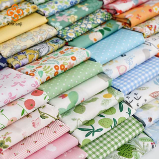 Rose รูปแบบ Patchwork ผ้า Cottton Twill ผ้าสําหรับเย็บผ้านวมตุ๊กตาเครื่องแต่งกาย,สมุดภาพตกแต่ง 6/7/8 ชิ้น TJ4658
