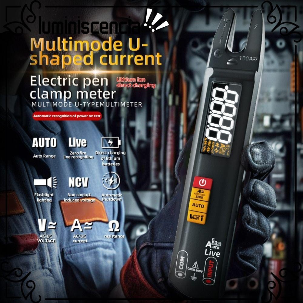 Luminescia สมาร์ทมัลติมิเตอร์, ส้อม DC AC ความแม่นยําสูง Digital Clamp Meter, Professional True RMS Professional อัตโนมัติช่วง Clamp Current Meter