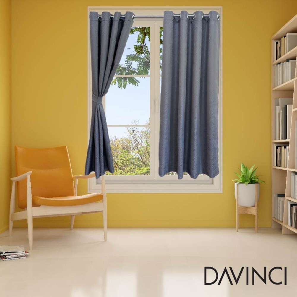 GlobalHouse DAVINCI ผ้าม่านหน้าต่าง UV Dimout รุ่น Curvy ขนาด 130 x 160 ซม. สีเทา สินค้าของแท้คุณภาพดี