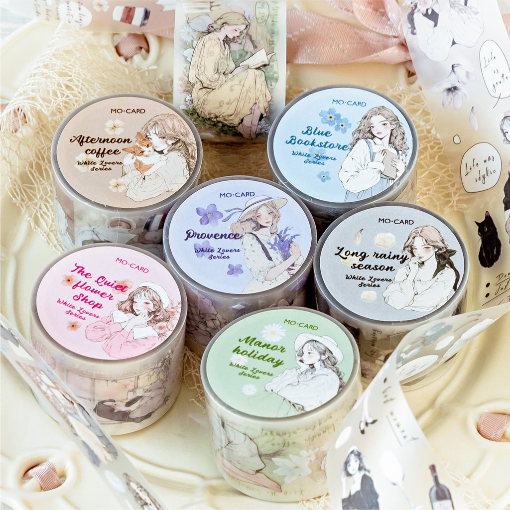 Journamm 30mm *2m สีขาวคนรักเทป Art Collage ขยะ Journal DIY Scrapbooking อุปกรณ ์ โรงเรียนความงามตกแต ่ งสติกเกอร ์