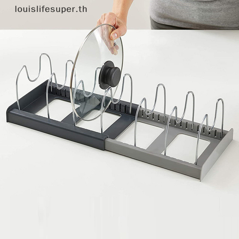 Lls ตู้ครัวสําหรับหม้อและกระทะขยายสแตนเลส Rack Cutg Board Drying เครื่องครัวชั้นวางร้อน