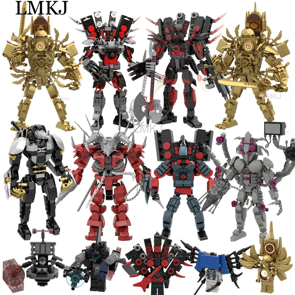 อัพเดท lego Skibidi Toilet titan Guitar Audio man และ Golden titan Clock King lego titan speaker man v3 Building Blocks ของเล่นสําหรับเด็กผู้ชาย