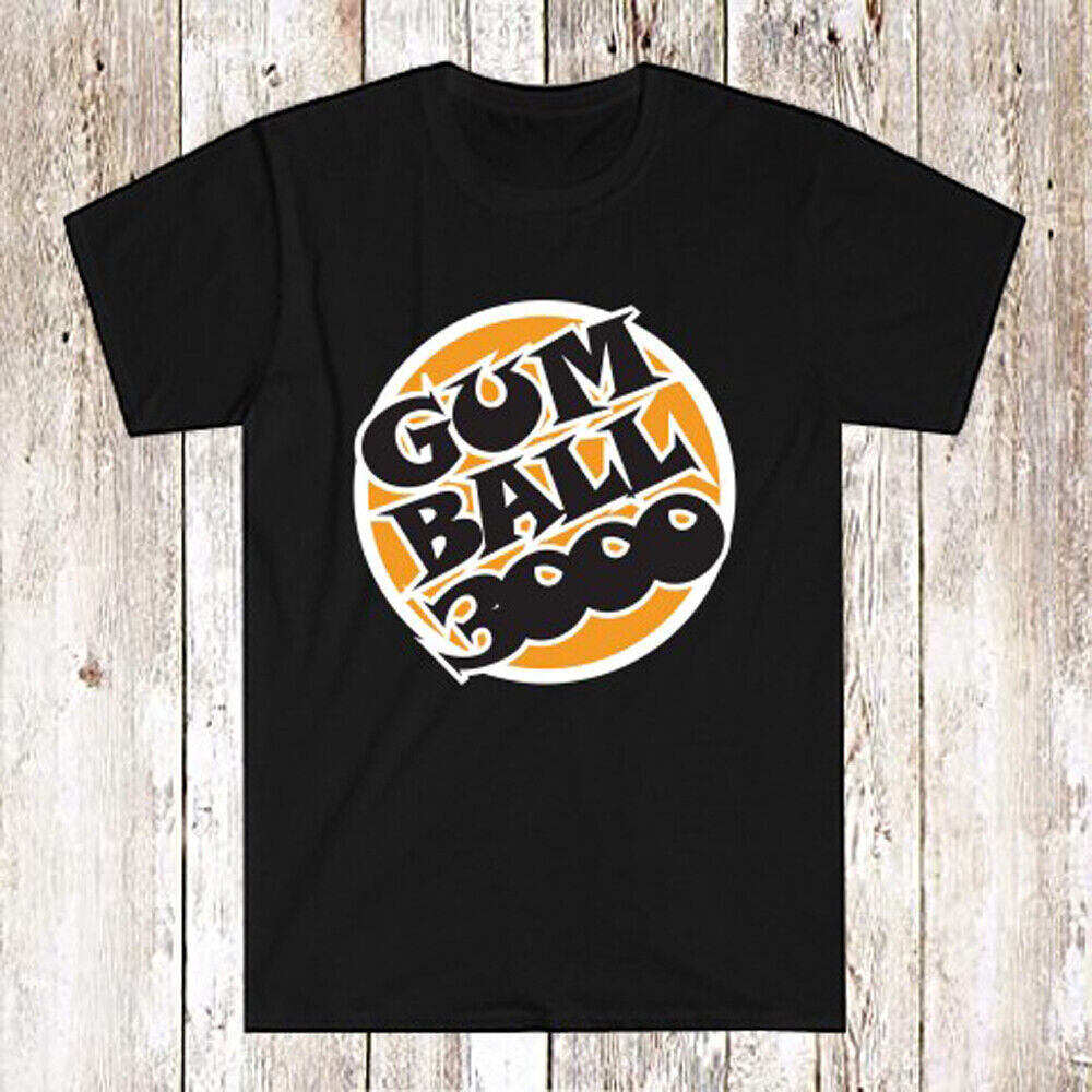 Gum Ball Gumball 3000 Logo เสื้อยืดสีดําผู้ชาย