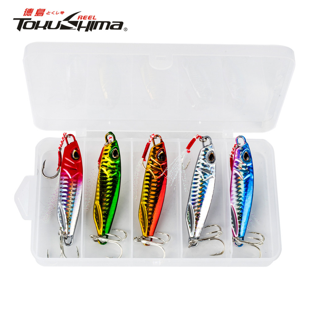 5 ชิ้น/ล็อตโลหะ Jigs ช้อนล่อ 10G 15G 20G Jig Lure เหยื่อประดิษฐ์ Shore Slow Jigging Hard เหยื่อเบสตกปลาทะเล Tackle.